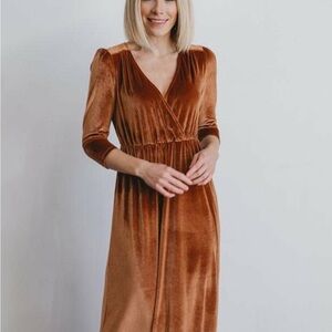 Baltic Born Rust Velvet Dress
